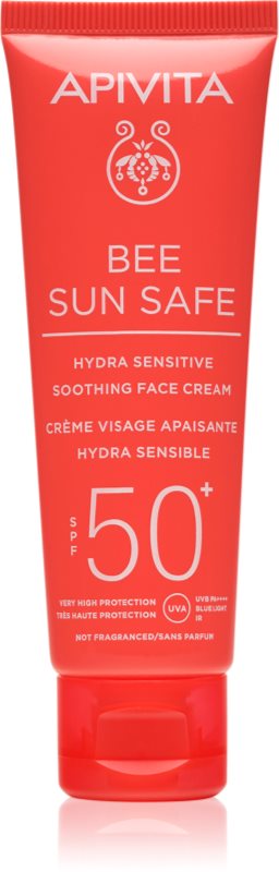 Apivita Bee Sun Safe Hydra Sensitive Soothing Face Cream SPF50+ crema calmanta si hidratanta SPF 50+ 50 ml