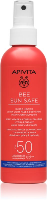 Apivita Bee Sun Safe Hydra Melting Ultra-Light Spray SPF50 spay-lotiune de protectie solara SPF 50 200 ml