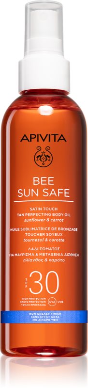 Apivita Bee Sun Safe Satin Touch Oil SPF30 ulei pentru plaja SPF 30 200 ml