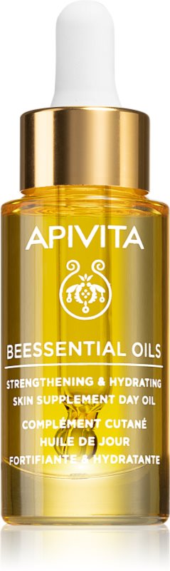 Apivita Beessential Oils Strengthening & Hydrating Day Oil ulei pentru stralucire zi de zi pentru o hidratare intensa 15 ml