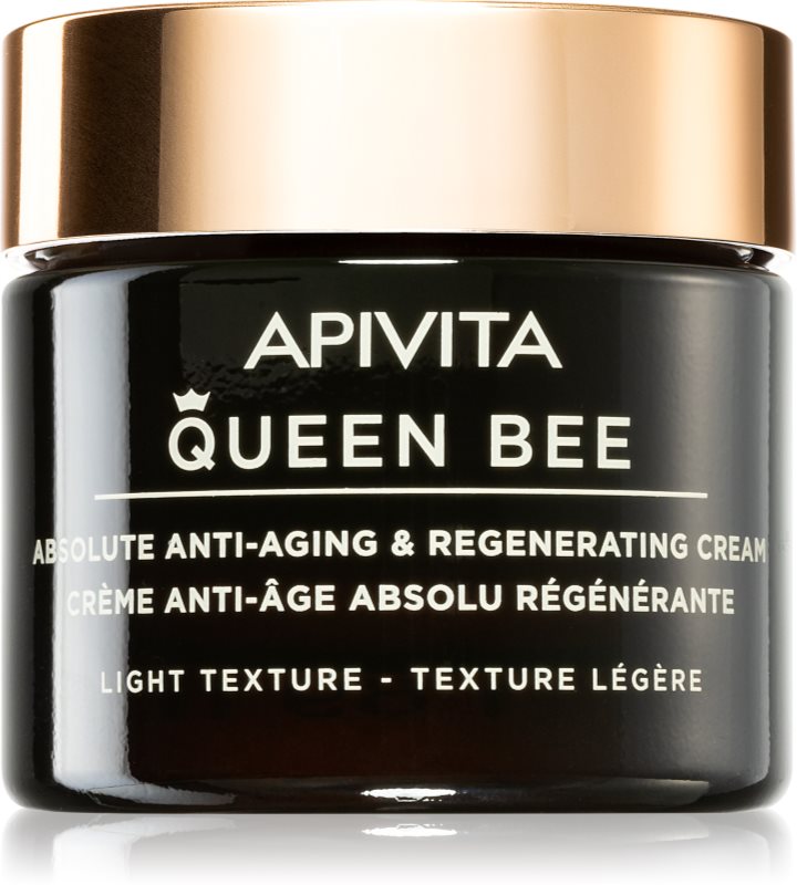 Apivita Queen Bee Cream Light cremă regeneratoare ușoară împotriva îmbătrânirii pielii 50 ml