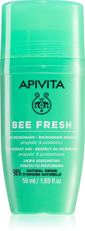 Apivita Bee Fresh Deodorant Deodorant roll-on împotriva transpirației și a mirosului neplăcut 50 ml