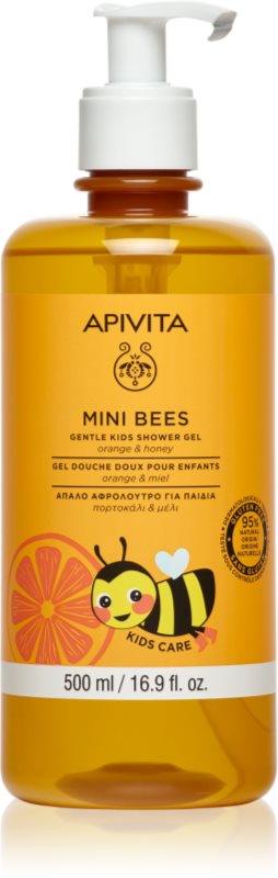 Apivita Mini Bees Gentle Kids Shower Gel Orange&Honey gel de dus pentru corp si par pentru copii 500 ml