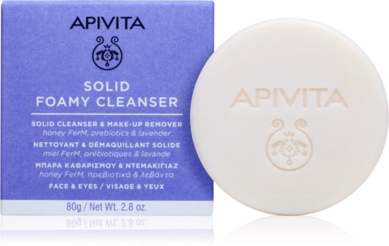 Apivita Cleansing Solid Foamy Cleanser săpun solid pentru curățare cu efect de hidratare 80 g