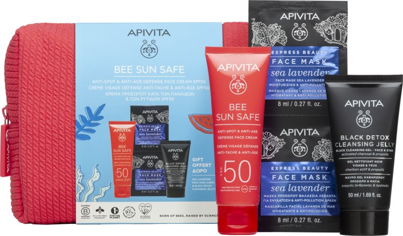 Apivita Bee Sun Safe Anti-Spot and Anti-Age GIft Set set cadou plaja SPF 50