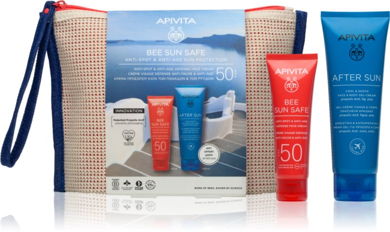 Apivita Bee Sun Safe Anti-spot & Anti-age Sun Protection set plaja