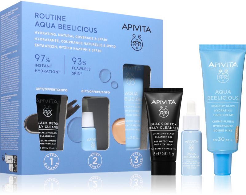 Apivita Aqua Beelicious Hydrating & Natural Coverage Routine Set set pentru luminozitate si hidratare