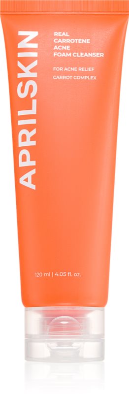 APRILSKIN Real Carrotene Acne Foam Cleanser Spuma curatare intensa. pentru ten acneic 120 ml