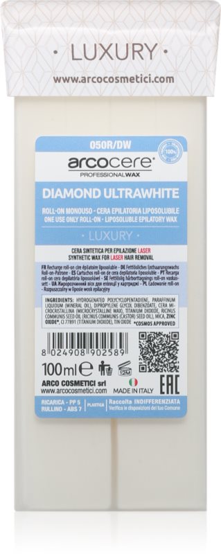 Arcocere Luxury Diamond Ultrawhite ceară depilatoare roll-on 100 ml