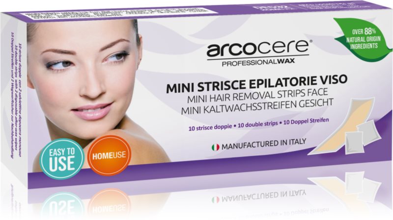 Arcocere Professional Wax benzi depilatoare cu ceară faciale pentru femei 10 buc