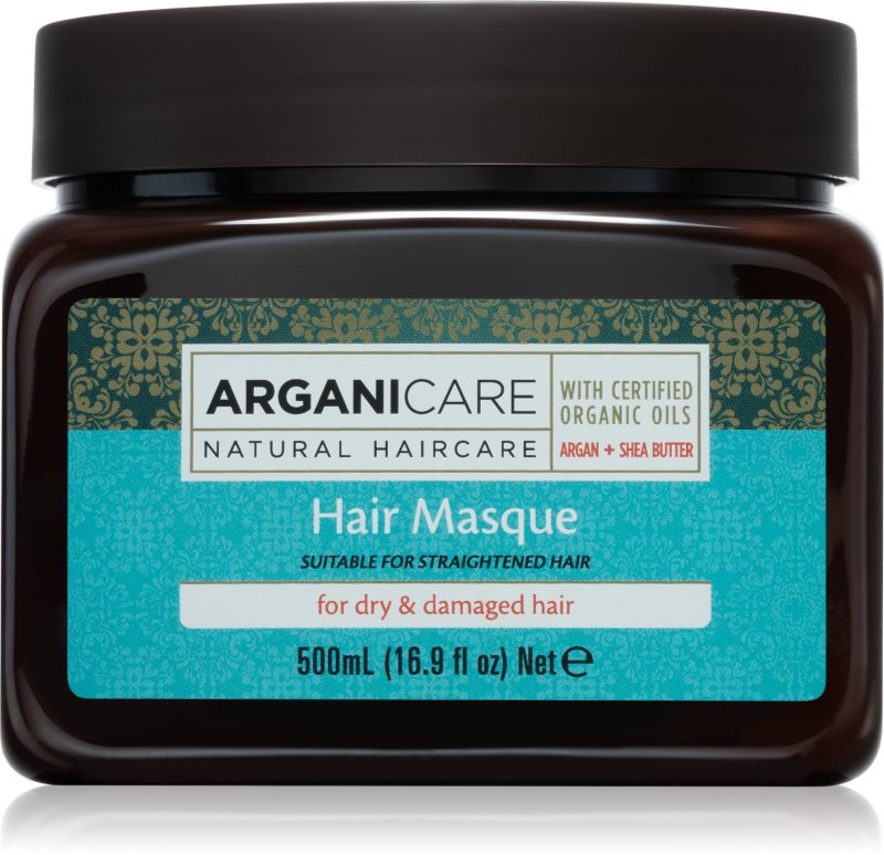 Arganicare Argan Oil & Shea Butter Hair Masque masca hranitoare pentru păr uscat și deteriorat 500 ml