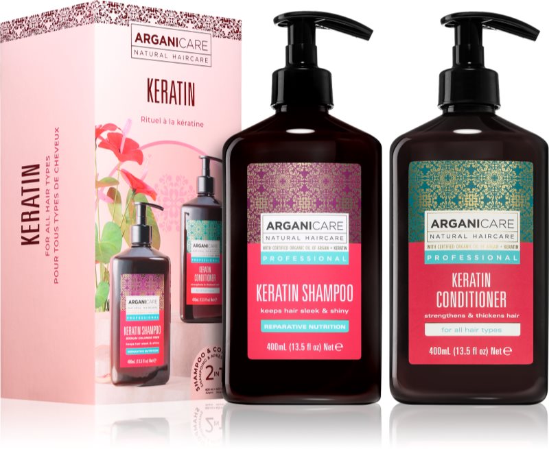 Arganicare Keratin Set set pentru păr cu cheratină 1 buc