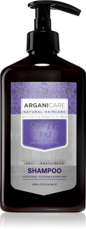 Arganicare Silver Shampoo șampon neutralizeaza tonurile de galben 400 ml
