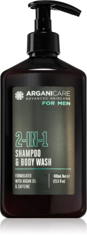 Arganicare For Men 2-In-1 Shampoo & Body Wash 2 in 1 gel de dus si sampon pentru barbati 400 ml