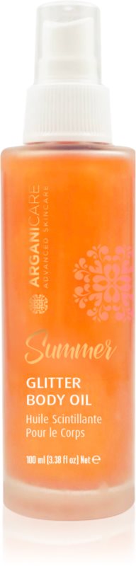 Arganicare Summer Glitter Body Oil ulei pentru stralucire pentru corp si par 100 ml