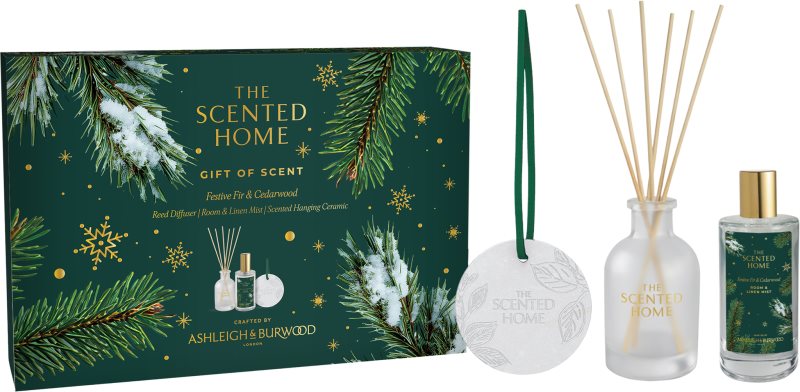 Ashleigh & Burwood London The Scented Home Festive Fir & Cedarwood set cadou