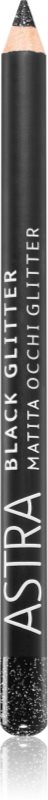 Astra Make-up Black Glitter creion de ochi, cu sclipici in creion culoare Deep Black 1,1 g