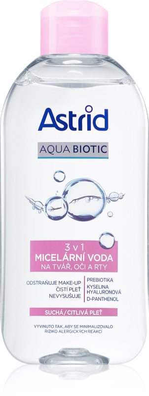 Astrid Aqua Biotic apă micelară 3 în 1 pentru piele uscata si sensibila 400 ml