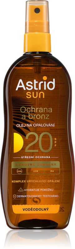 Astrid Sun ulei pentru plaja pentru un bronz intens SPF 20 200 ml