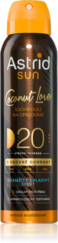 Astrid Sun Coconut Love ulei de bronzat pentru piele uscata SPF 20 protectie medie impotriva razelor UV 150 ml