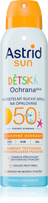 Astrid Sun spray transparent pentru bronzat pentru copii SPF 50 150 ml