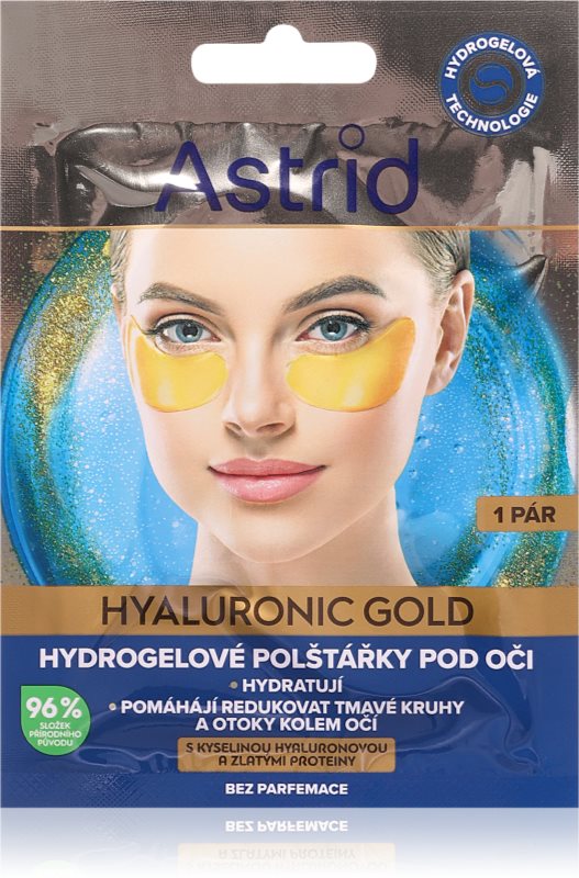 Astrid Hyaluronic Gold masca pentru ochi impotriva ridurilor si a punctelor negre 2 buc