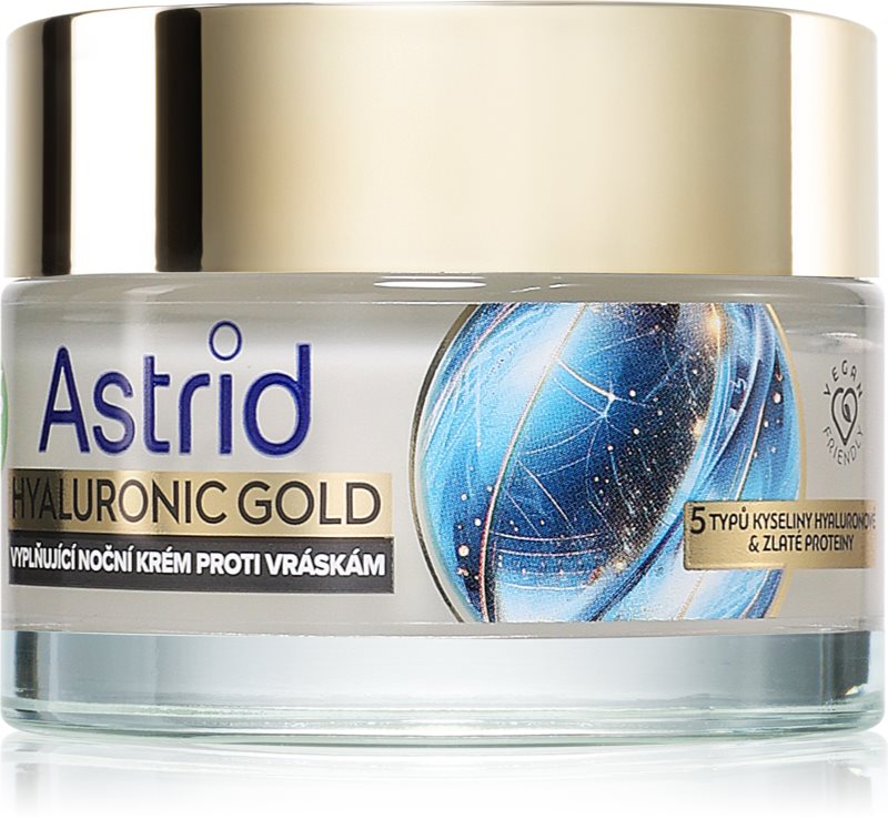 Astrid Hyaluronic Gold crema de noapte antirid cu proteine 50 ml