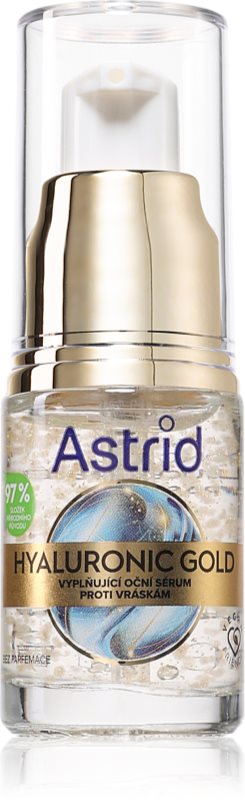 Astrid Hyaluronic Gold ser pentru ochi cu efect de lifting cu niacinamidă 15 ml