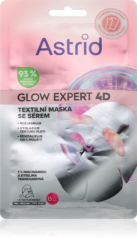 Astrid Glow Expert masca pentru celule pentru strălucirea și netezirea pielii 1 buc