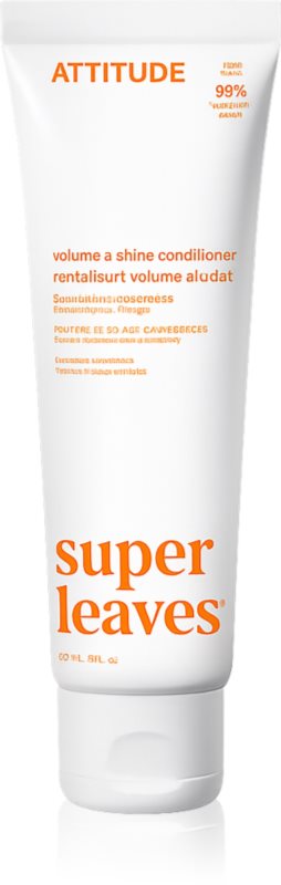 Attitude Super Leaves Shine and Volume Conditioner balsam natural cu efect de nutritiv Soy Protein and Cranberries 240 ml
