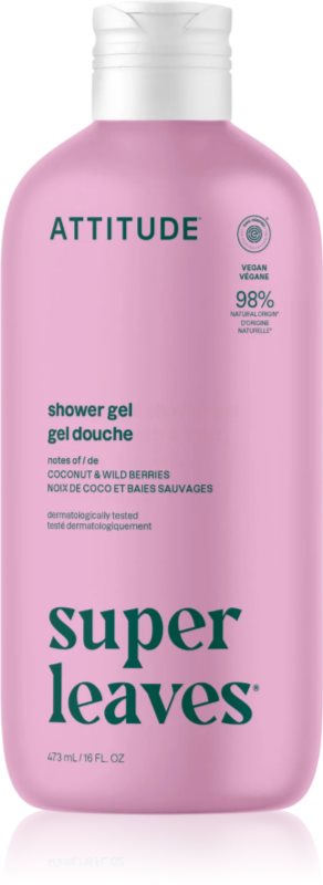 Attitude Super Leaves Coconut & Wild Berries gel de duș 473 ml