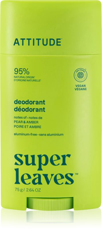 Attitude Super Leaves Natural Deodorant deodorant Pear & Amber 75 g
