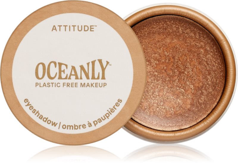 Attitude Oceanly Plastic Free Makeup fard de pleoape cremos cu particule stralucitoare culoare Happy Hour 5 ml