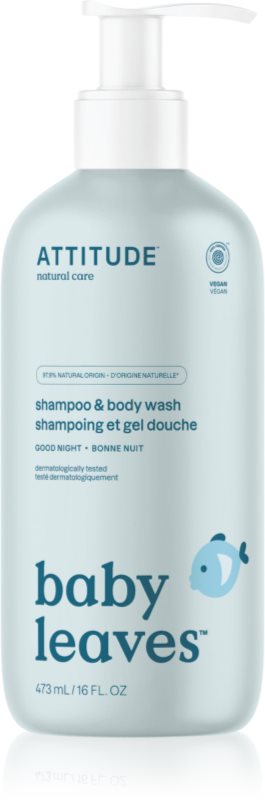 Attitude Baby Leaves Shampoo & Body wash Gel de dus si sampon pentru copii