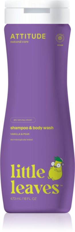 Attitude Little Leaves Vanilla & Pear gel si sampon pentru bebelusi 473 ml