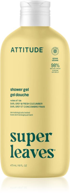 Attitude Super Leaves Earl Grey & Fresh Cucumber gel de duș 473 ml
