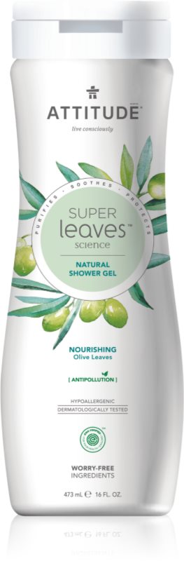 Attitude Super Leaves Olive gel de duș natural cu efect de hidratare 473 ml