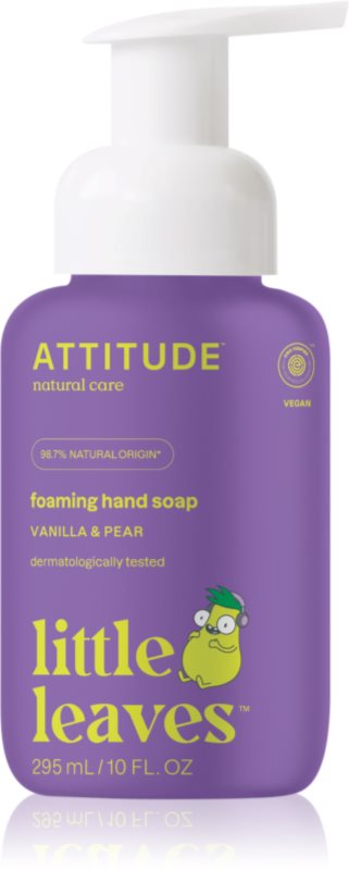 Attitude Little Leaves Vanilla & Pear Săpun lichid pentru mâini pentru copii 295 ml