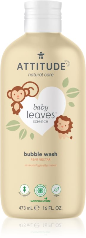 Attitude Baby Leaves Pear Nectar spuma de baie pentru copii 473 ml