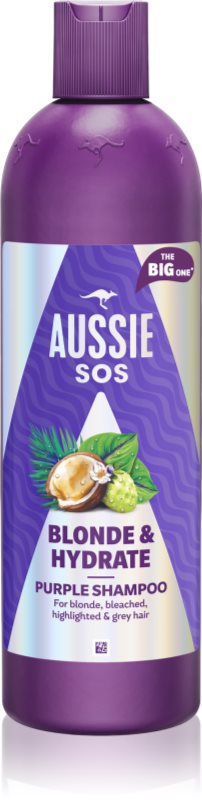 Aussie SOS Blonde & Hydrate sampon tonifiant cu violete pentru par blond