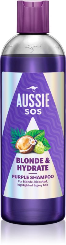 Aussie SOS Blonde & Hydrate sampon tonifiant cu violete pentru par blond