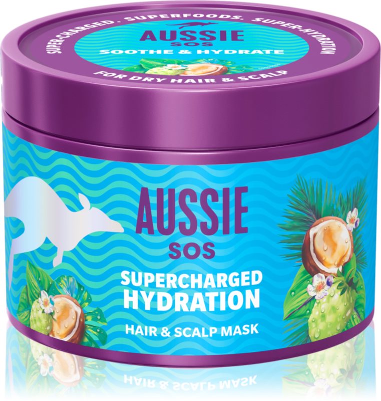 Aussie SOS Supercharged Hydration masca intens hidratanta pentru par si scalp 500 ml