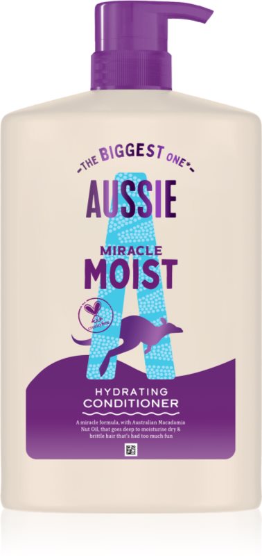 Aussie Miracle Moist balsam hidratant pentru păr uscat și deteriorat 1000 ml