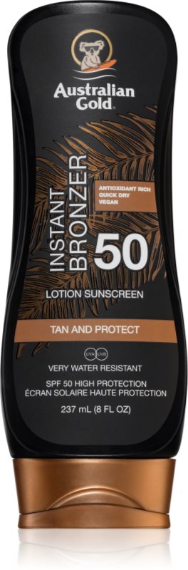 Australian Gold Lotion With Bronzer tratament pentru protectie solara cu efect autobronzant SPF 50 237 ml