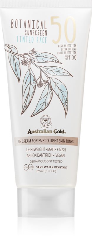 Australian Gold Botanical Tinted Face crema protectoare cu efect de tonifiere