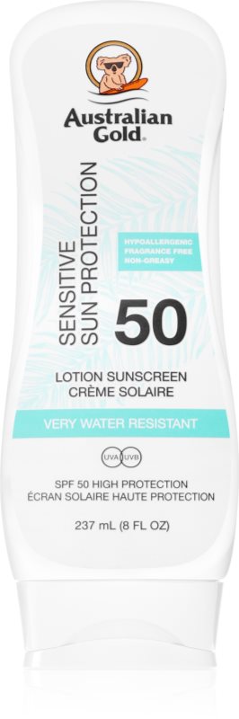 Australian Gold Sensitive cremă pentru plaja pentru piele sensibila SPF 50 237 ml