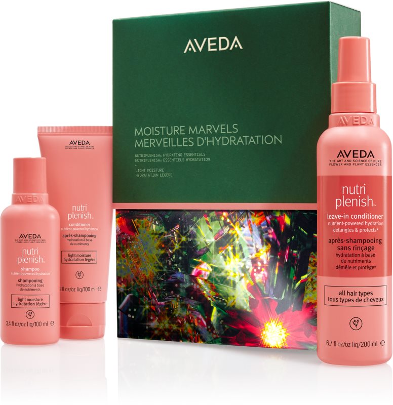 Aveda Holiday Moisture Marvels: Nutriplenish™ Hydrating Essentials Light set cadou de Crăciun pentru păr