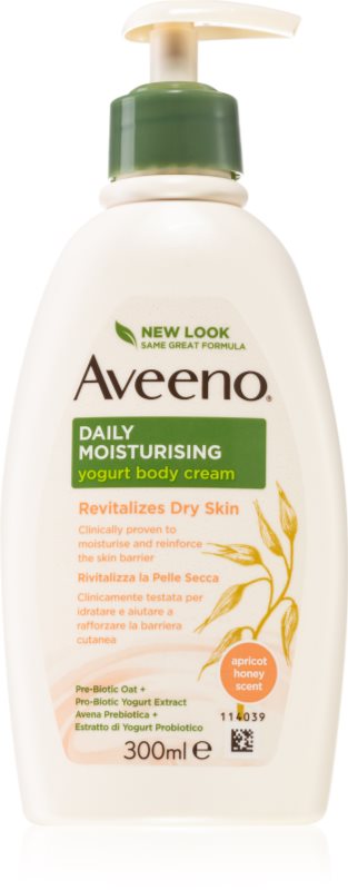 Aveeno Daily Moisturising Yoghurt body cream lotiune de corp hranitoare Apricot & Yoghurt 300 ml