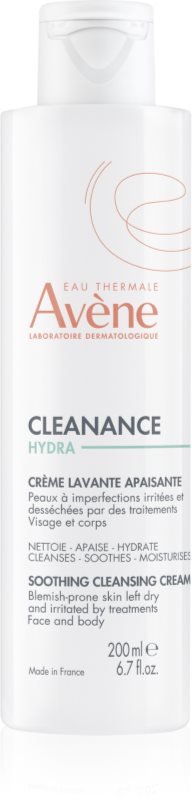 Avène Cleanance Hydra crema de curatare cu efect de calmare pentru piele uscata si iritata in urma tratamentului antiacneic 200 ml