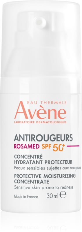 Avène Antirougeurs Rosamed Protective Moisturizing Concentrate produs concentrat pentru ingrijire împotriva roșeții tenului SPF 50+ 30 ml
